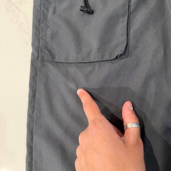 SHEIN Casual Smile Printed Drawstring Cargo Jogger Pants Mens Large Gray Utility - Picture 3 of 7